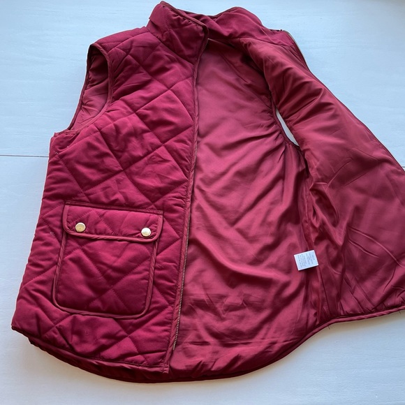 Maroon Quilted Vest - Picture 3 of 14